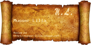 Musser Lilla névjegykártya